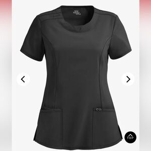 Infinity Women's 3-Pocket STRETCH Round Neck Scrub Top CK781A NWT Size XL
